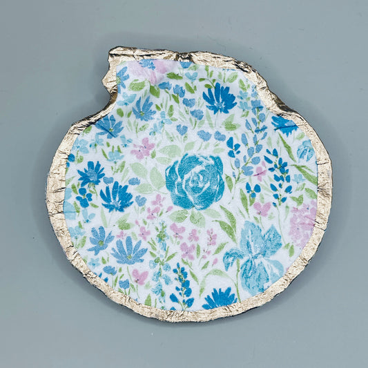 Wildflower Meadow Clam Shell Jewelry Dish