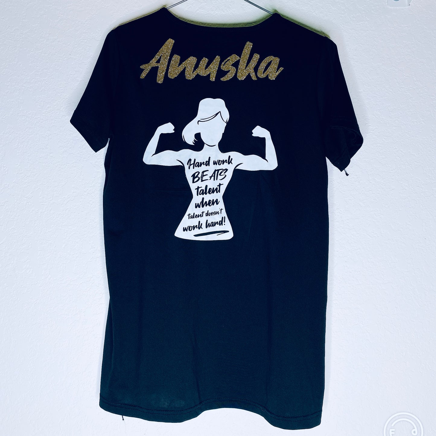 Hard Work Beats Talent Tshirt - Customized Name