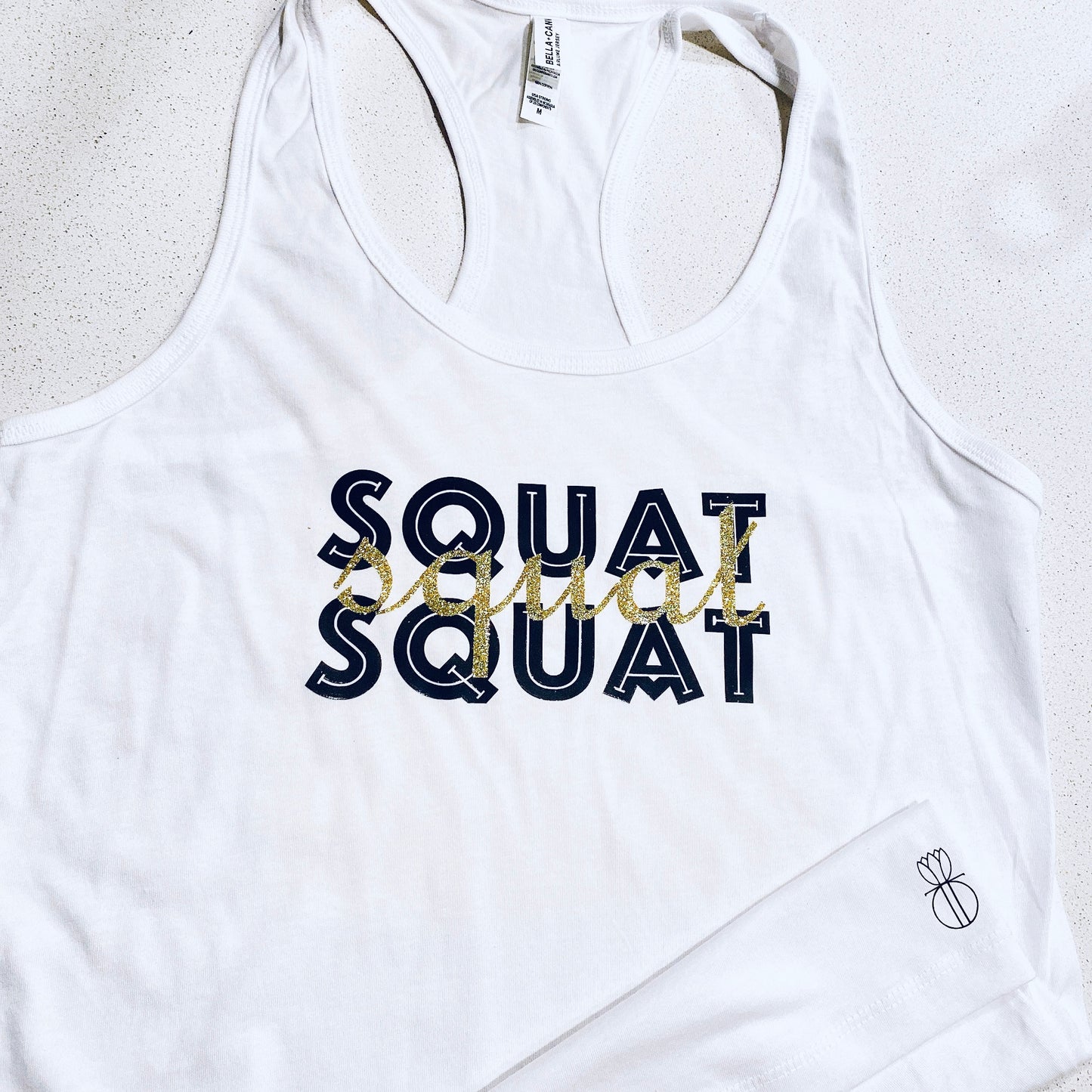 Glitter Squat Tank Top