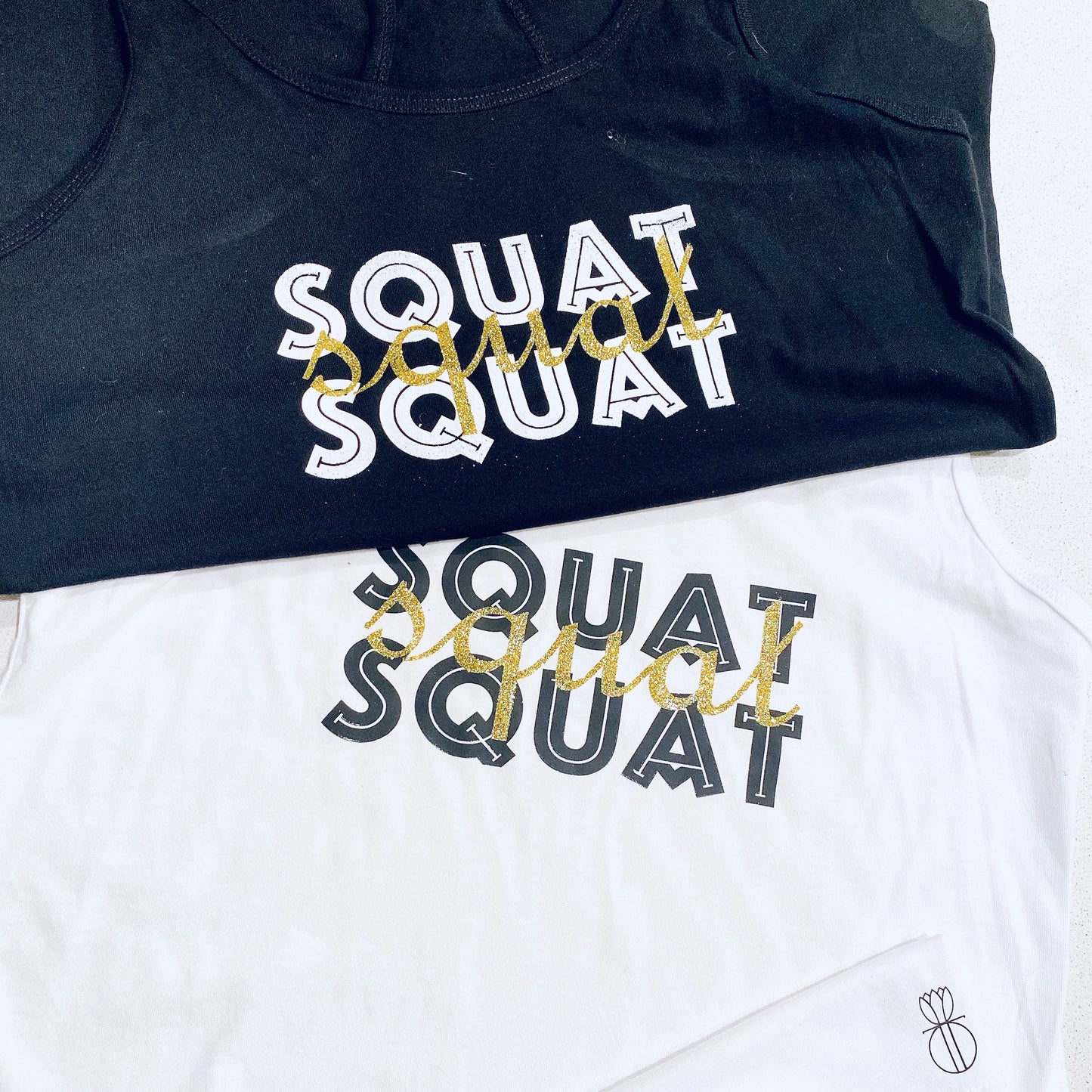 Glitter Squat Tank Top