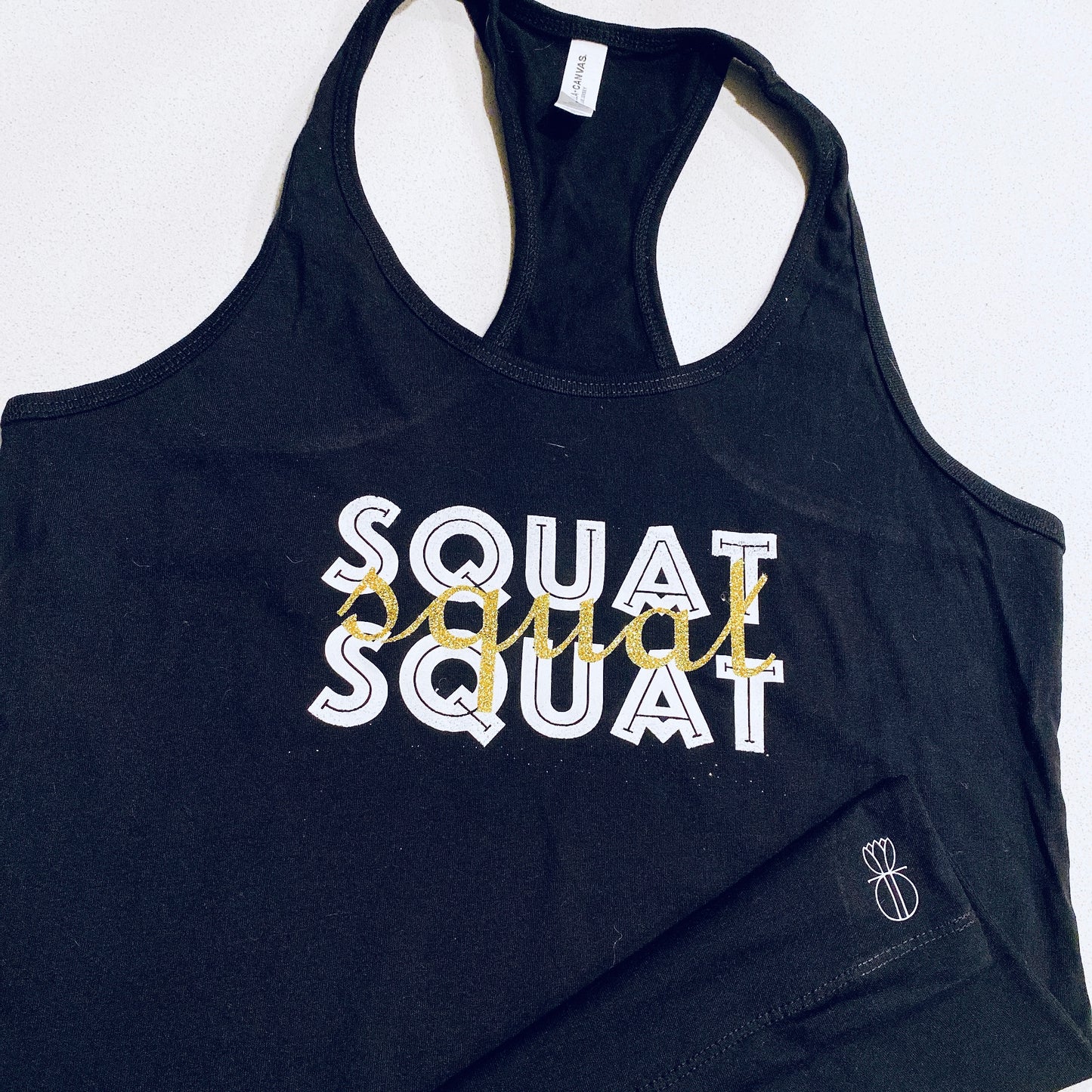 Glitter Squat Tank Top
