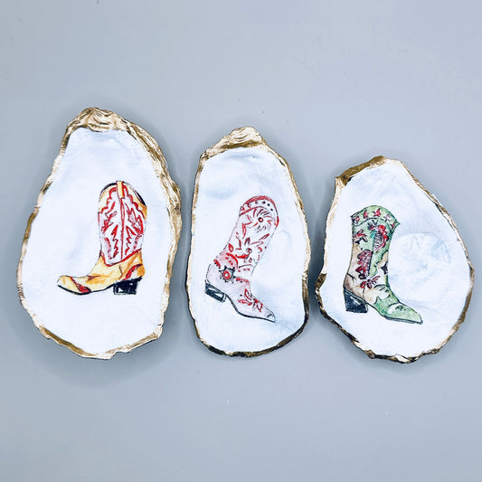 Western Cowgirl Boots Shell Magnets - Set of 3