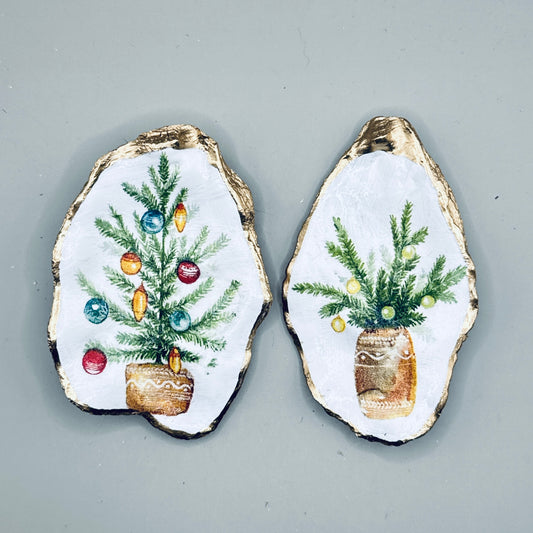 Holiday Greenery Shell Magnets