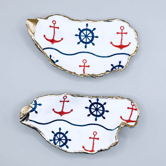 Nautical Anchors & Wheels Shell Magnets