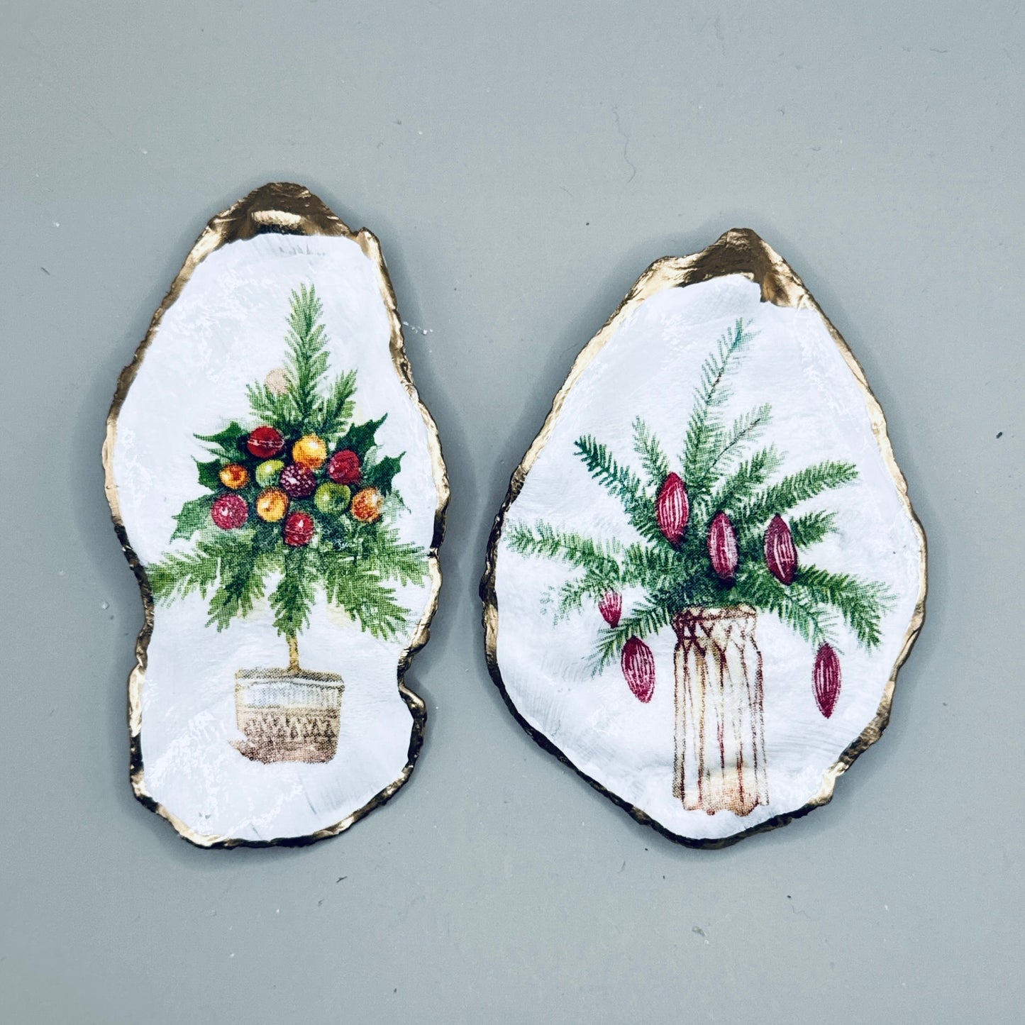 Potted Christmas Tree Shell Magnets