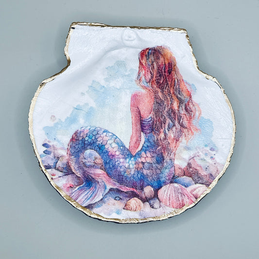 Seaside Mermaid Clam Shell Jewelry Dish