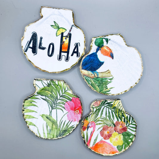 Tropical Aloha Mix Shell Magnets