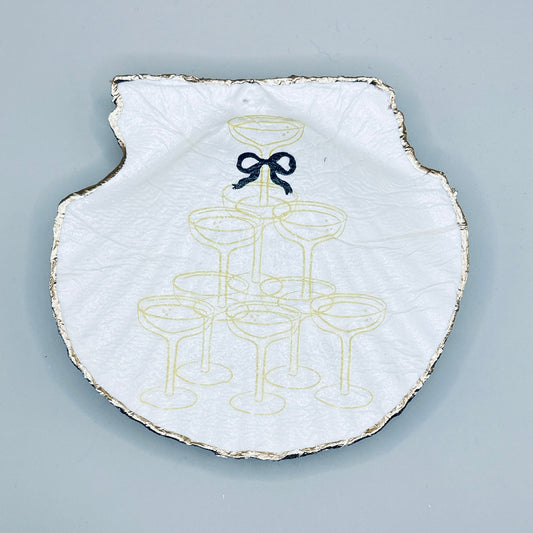 Champagne Tower Clam Shell Jewelry Dish